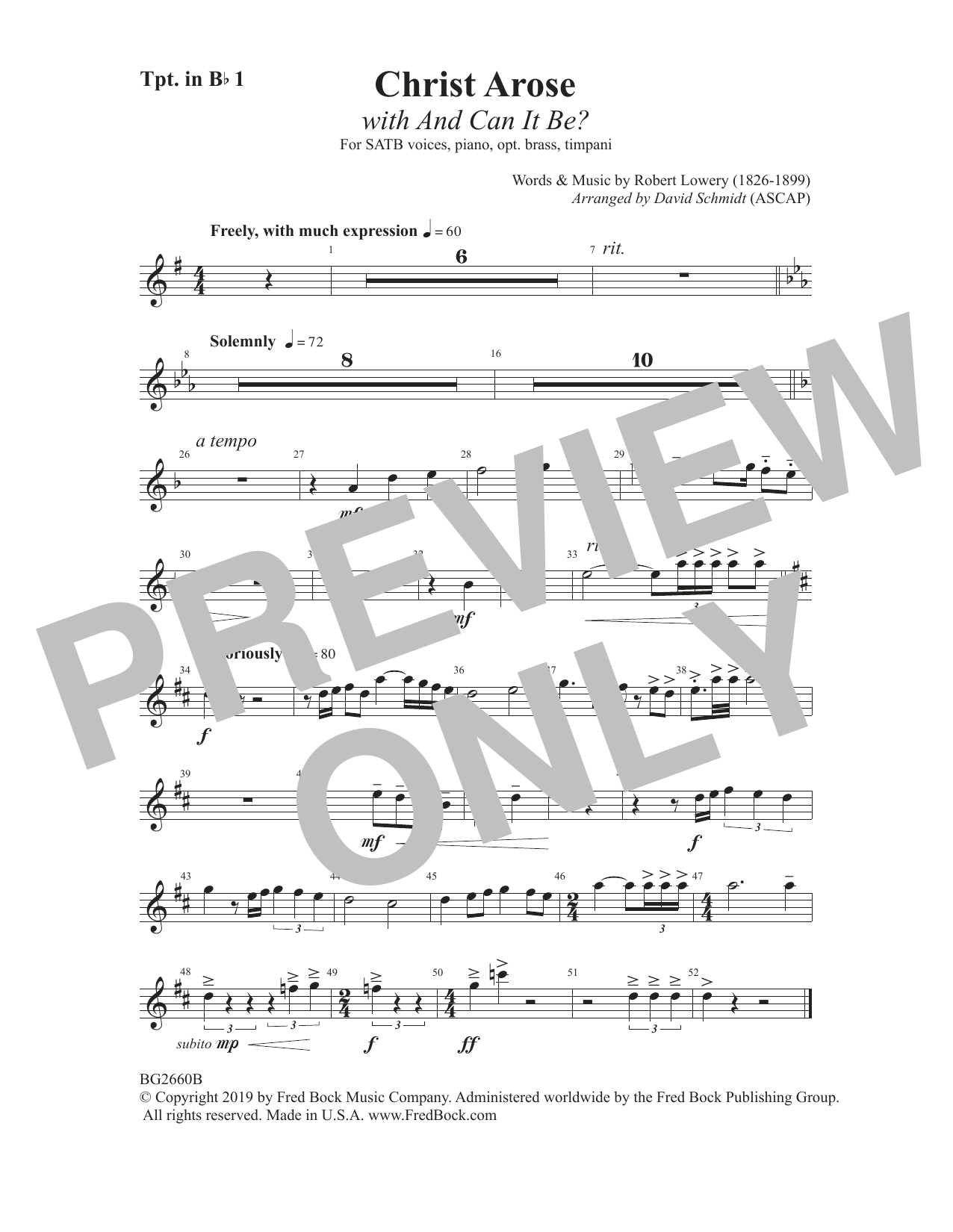Produktbild zu: Christ Arose (with And Can It Be?) (arr. David Schmidt) - Trumpet 1 in Bb
