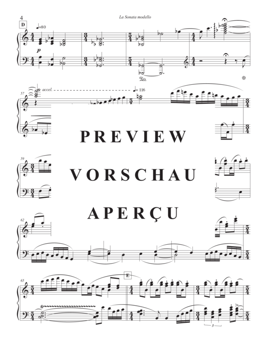 gallery: La Sonata modello , , Klavier Solo