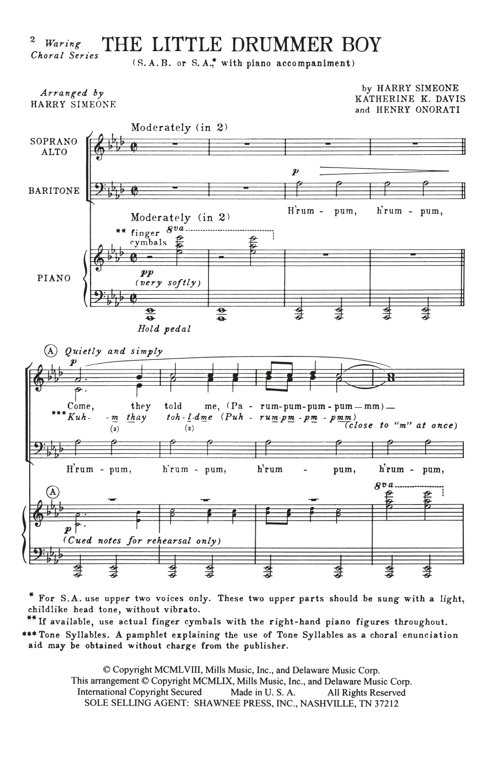 Product gallery: Page 1 of 1 The Little Drummer Boy, Harry Simeone