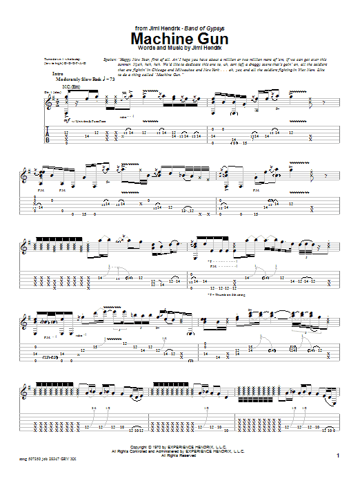 Produktgalerie: Seite 1 von 1 Machine Gun, Jimi Hendrix, Gitarre