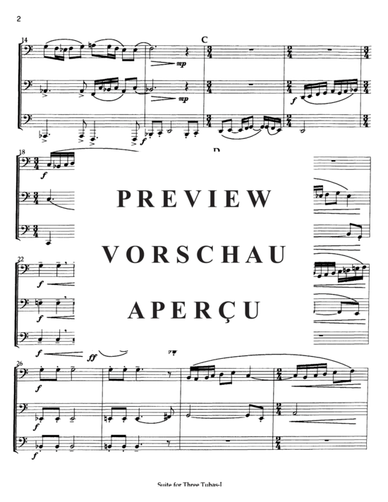 Produktgalerie: Seite 5 von 21 Suite for Three Tubas , , (Tuba Trio)