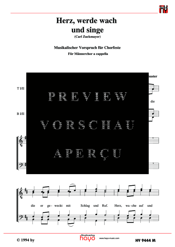 Product gallery: Page 3 of 4 Herz, werde wach und singe, , (male choir)