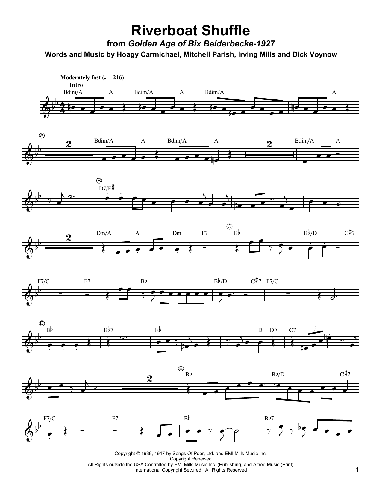 Produktgalerie: Seite 1 von 1 Riverboat Shuffle, Bix Beiderbecke, Trompete