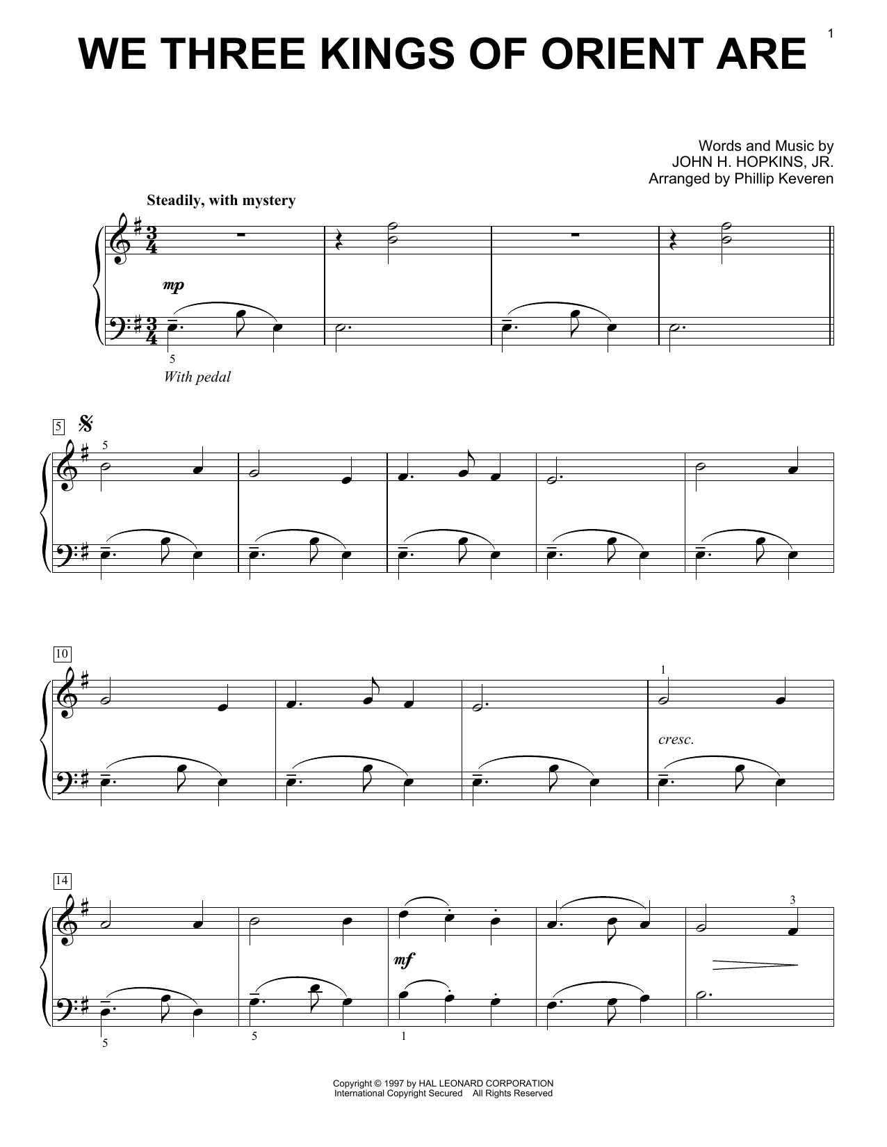 Produktgalerie: Seite 1 von 1 We Three Kings Of Orient Are (arr. Phillip Keveren), John H. Hopkins, Jr., Klavier