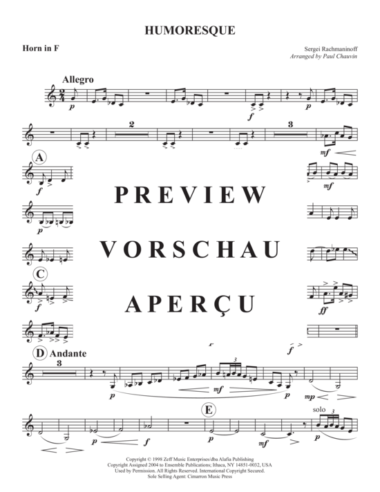 Produktgalerie: Seite 13 von 18 Humoresque , , (Blechbläserquintett)