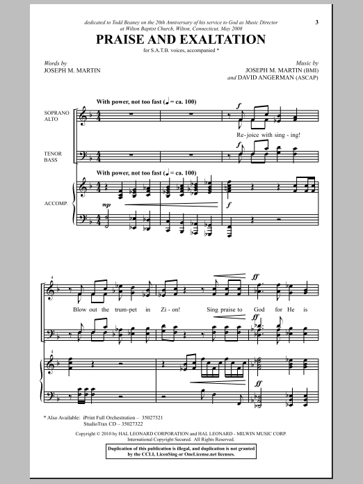 Produktbild zu: Praise And Exaltation