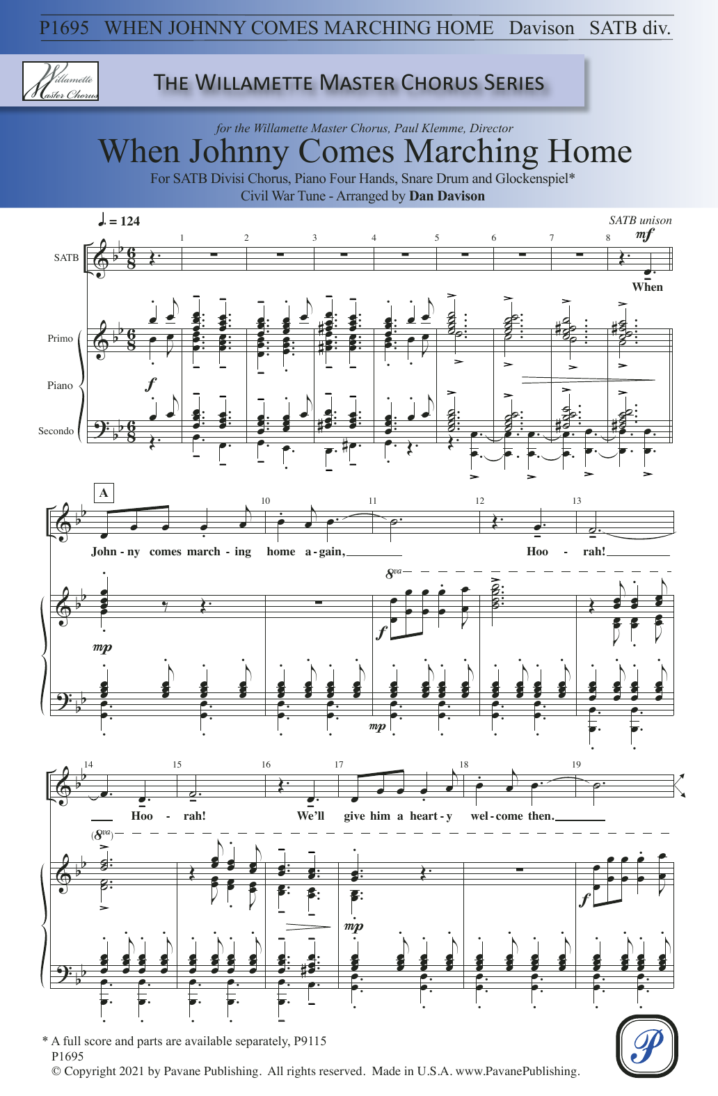 Produktgalerie: Seite 1 von 1 When Johnny Comes Marching Home (arr. Dan Davison), Civil War Tune, Chor