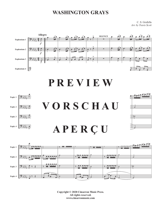Produktgalerie: Seite 3 von 21 Washington Grays , , (Euphonium Quartett)