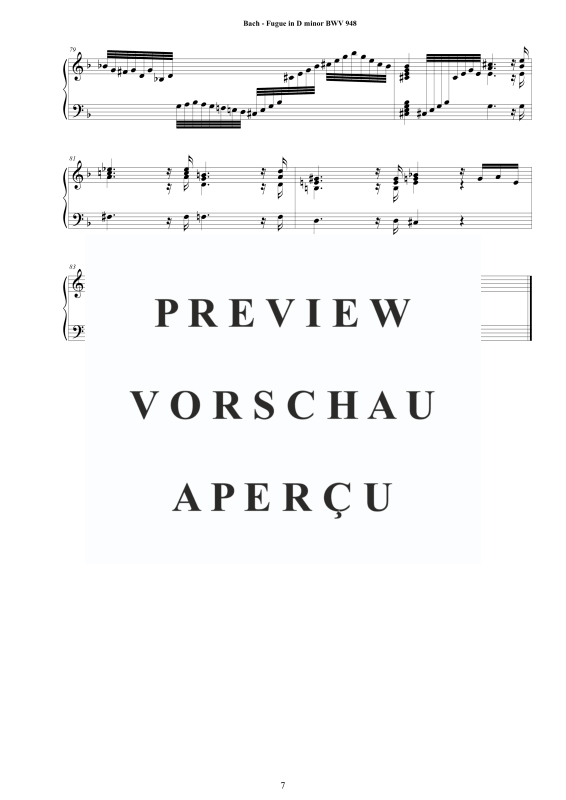 Product gallery: Page 8 of 8 Fugue in D minor BWV 948, , Solo Piano