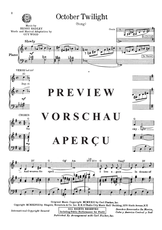 Produktgalerie: Seite 3 von 8 October Twilight , Popular Standard, Klavier und Gesang