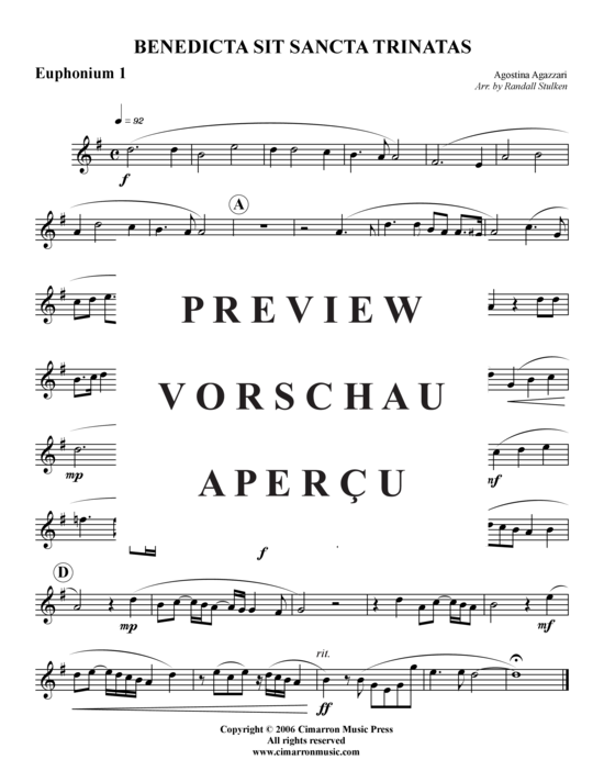 Product gallery: Page 5 of 9 Benedicta Sit Sancta Trinitas , , (Tuba Quartet: 2x Baritone, 2xTuba)