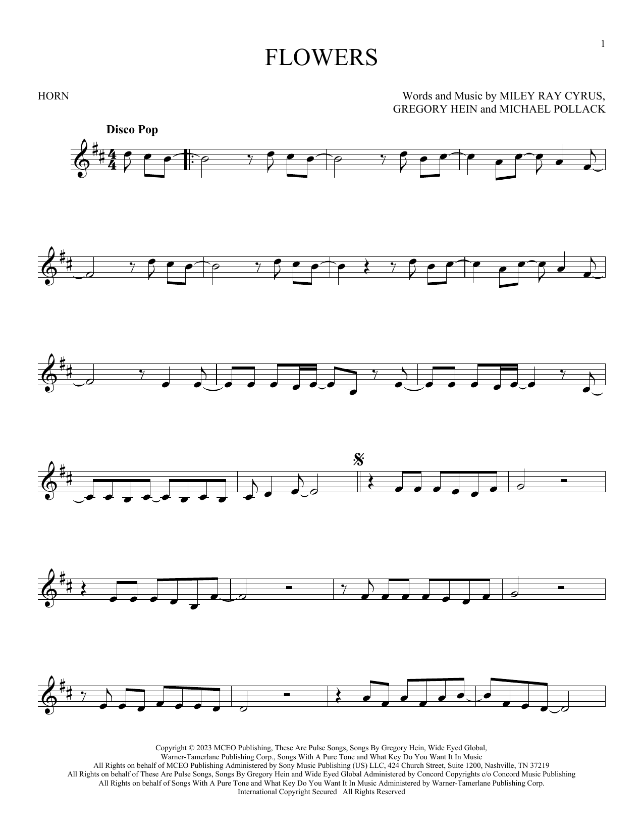 Produktgalerie: Seite 1 von 1 Flowers, Miley Cyrus, Horn