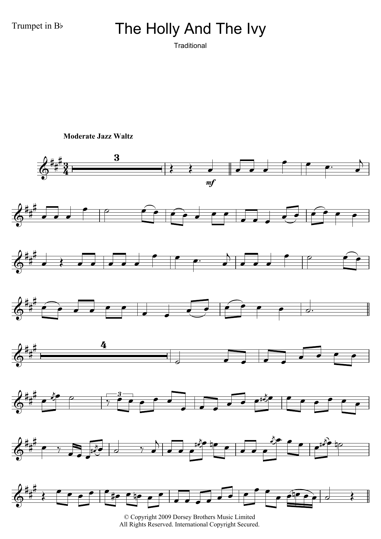 Produktgalerie: Seite 1 von 1 The Holly And The Ivy, Traditional Carol, Trompete