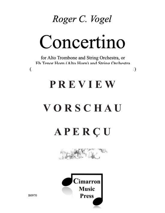 Produktgalerie: Seite 2 von 21 Concertino , , (Altposaune und Streichquintett)
