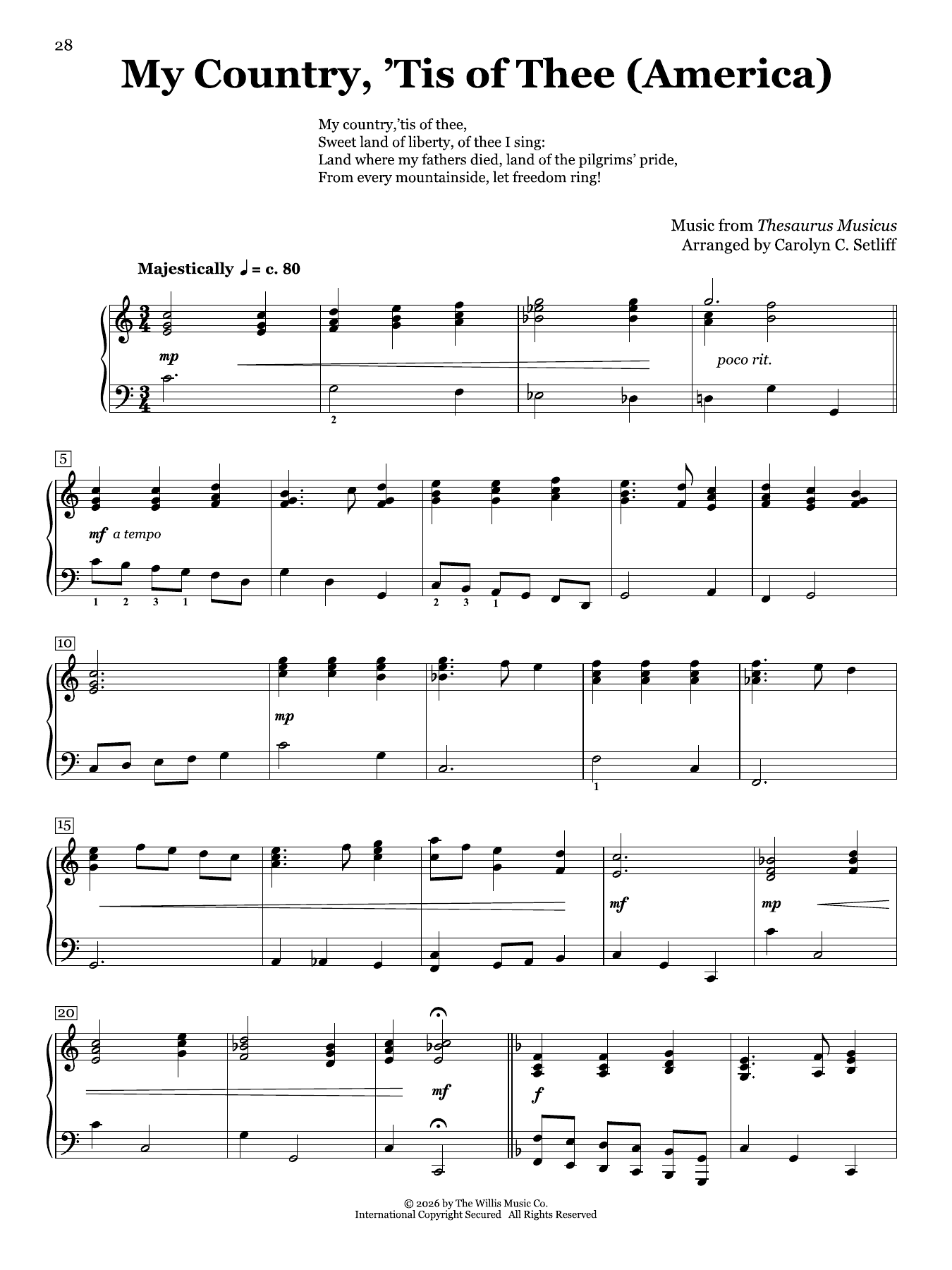 Produktbild zu: My Country, 'Tis Of Thee (America)