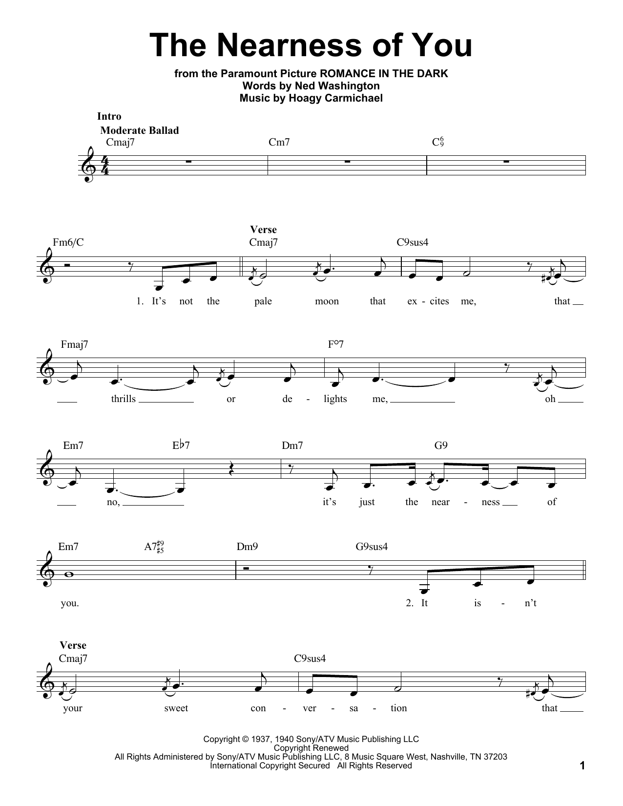 Produktbild zu: The Nearness Of You