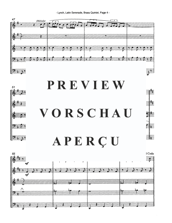 Product gallery: Page 6 of 11 Latin Serenade, , Brass Quintet