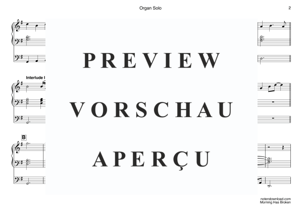 Produktgalerie: Seite 5 von 8 Morning Has Broken, Stevens, Cat, (Orgel Solo)