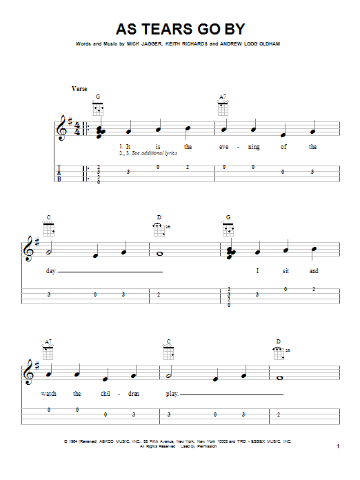 Product gallery: Page 1 of 1 As Tears Go By, The Rolling Stones
