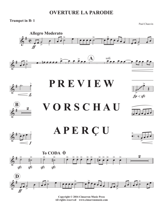Produktgalerie: Seite 10 von 19 Overture la Parodie , , (Blechbläserquintett)