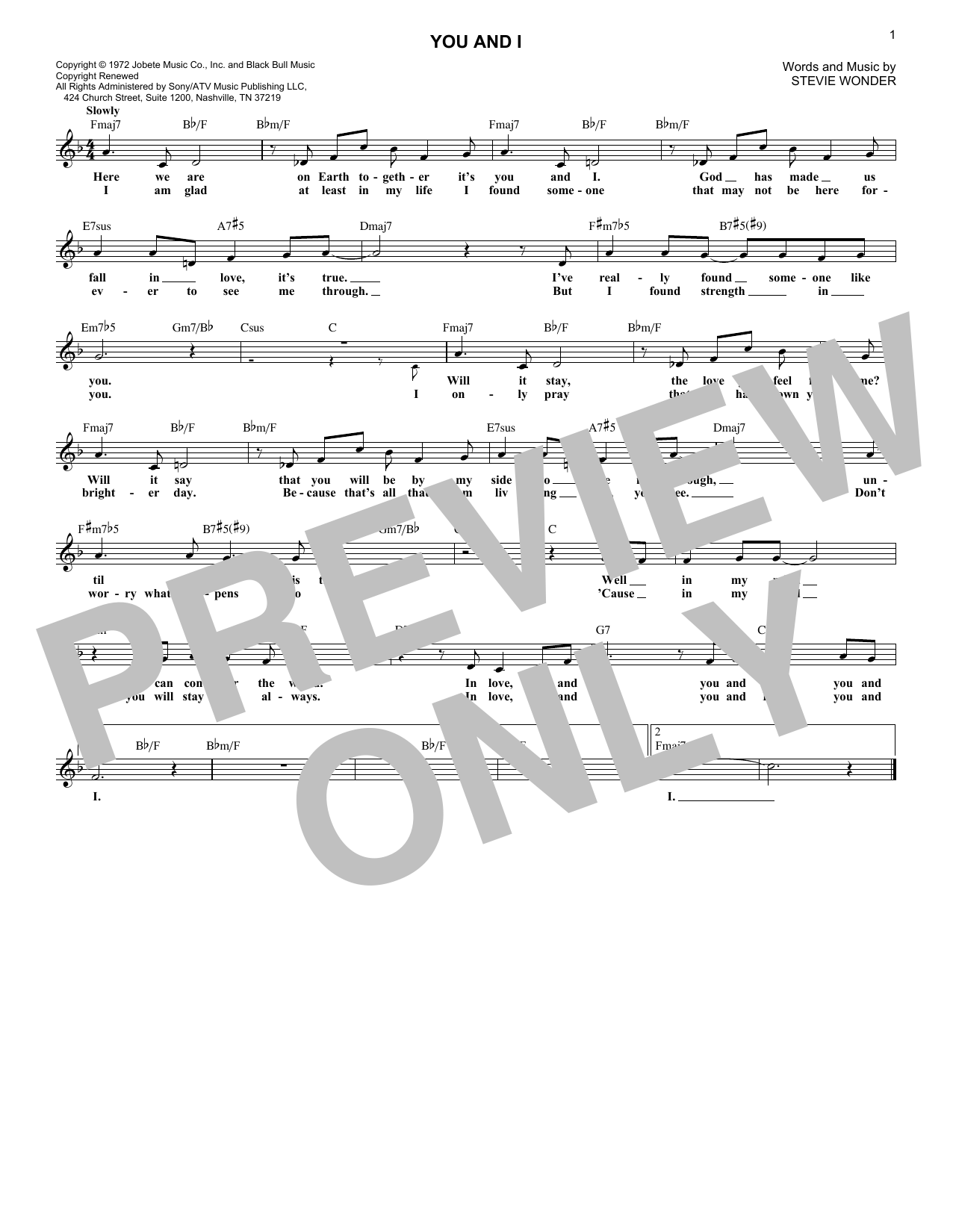 Produktbild zu: You And I