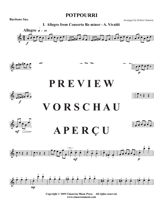 Product gallery: Page 16 of 21 Music Selections (Potpourri) , ,  Vivaldi, Franck, Hummel (saxophone quartet SATB)