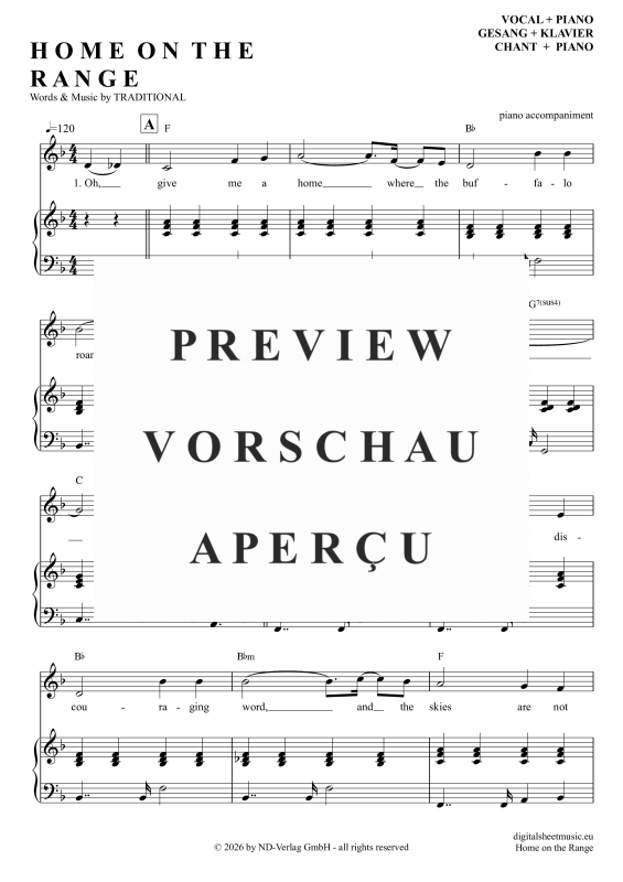 Product gallery: Page 2 of 6 Home On The Range, Folk Song, American, Voice with Piano Accompaniment