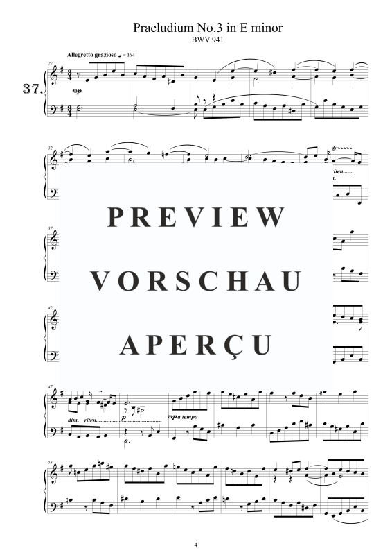 Produktgalerie: Seite 5 von 9 5 Kleine Präludien BWV 939–943, , Klavier Solo
