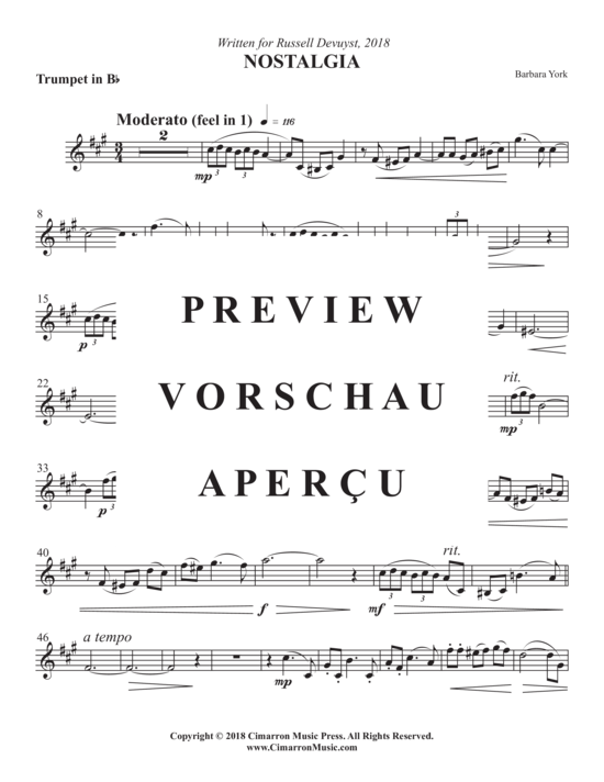 Produktgalerie: Seite 13 von 16 Nostalgia , , (Trompete in B + Klavier)