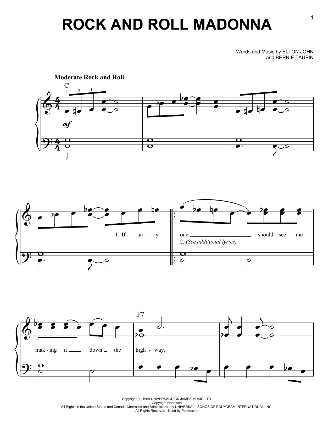 Produktbild zu: Rock And Roll Madonna (from Rocketman)