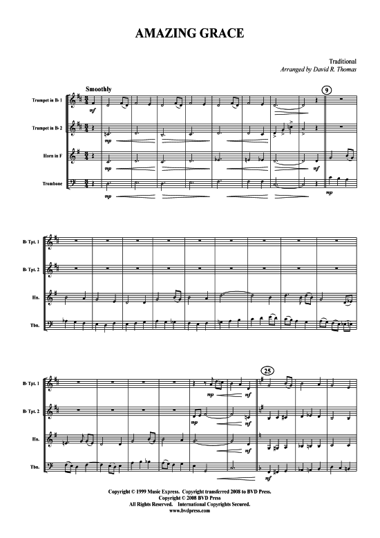 Produktbild zu: Amazing GraceTraditional (arr. Thomas)