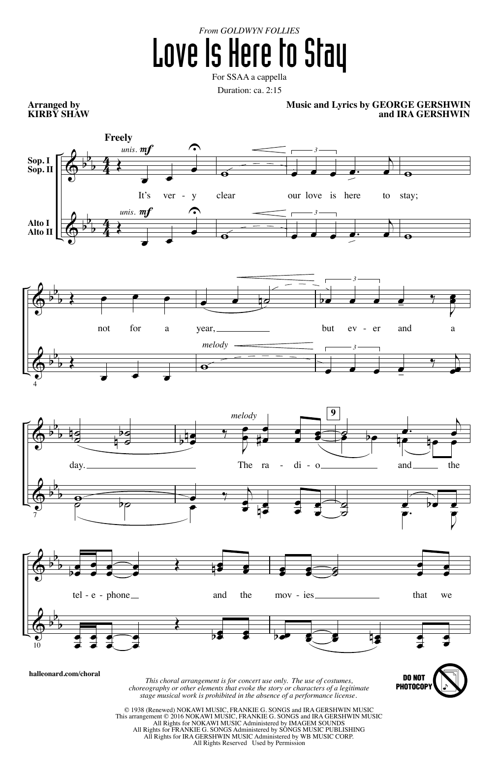 Produktgalerie: Seite 1 von 1 Love Is Here To Stay (arr. Kirby Shaw), George Gershwin, Chor