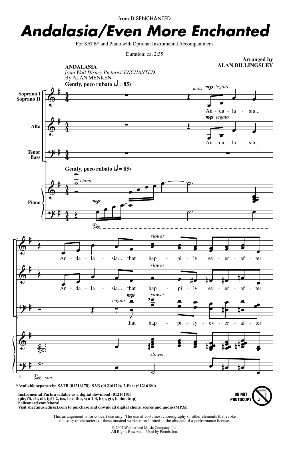 Produktbild zu: Andalasia / Even More Enchanted (arr. Alan Billingsley)