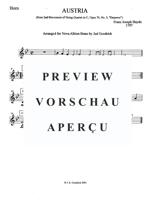 Product gallery: Page 6 of 9 Austria (Streichquartett in C Opus 76), , Brass Quintet