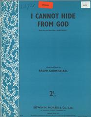 cover: I Cannot Hide From God, Ralph Carmichael