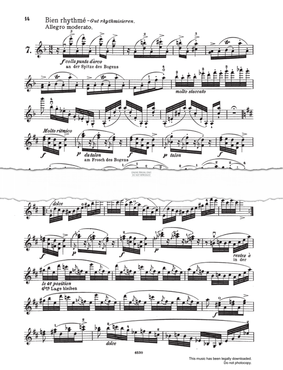 Produktgalerie: Seite 1 von 1 Etude 7 Bien rhythmé (from 'Etudes Brilliantes Op.73'), Charles Dancla, Violine