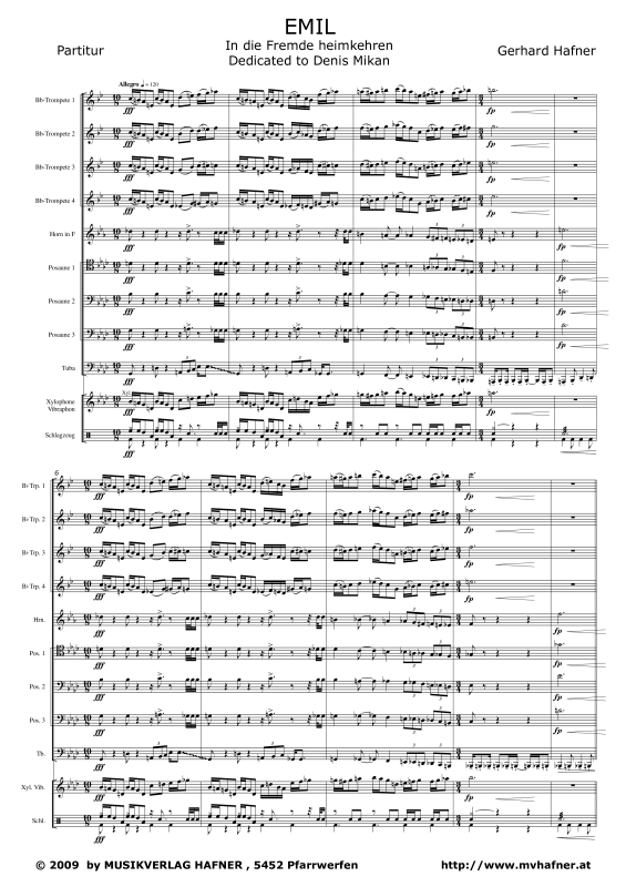 Product gallery: Page 1 of 11 EMIL - In die Fremde heimkehren, , (Brass Ensemble)