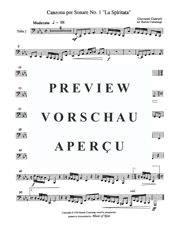 Produktgalerie: Seite 10 von 10 Canzona per Sonare No. 1, "La Spiritata", , Tuba Quartett EETT
