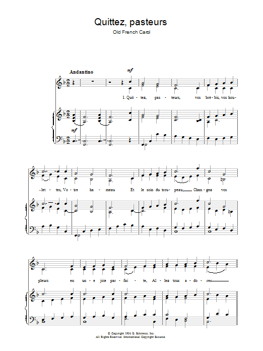 Product gallery: Page 1 of 1 Quittez Pasteurs, Christmas Carol