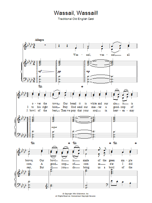 Product gallery: Page 1 of 1 Wassail! Wassail!, Christmas Carol