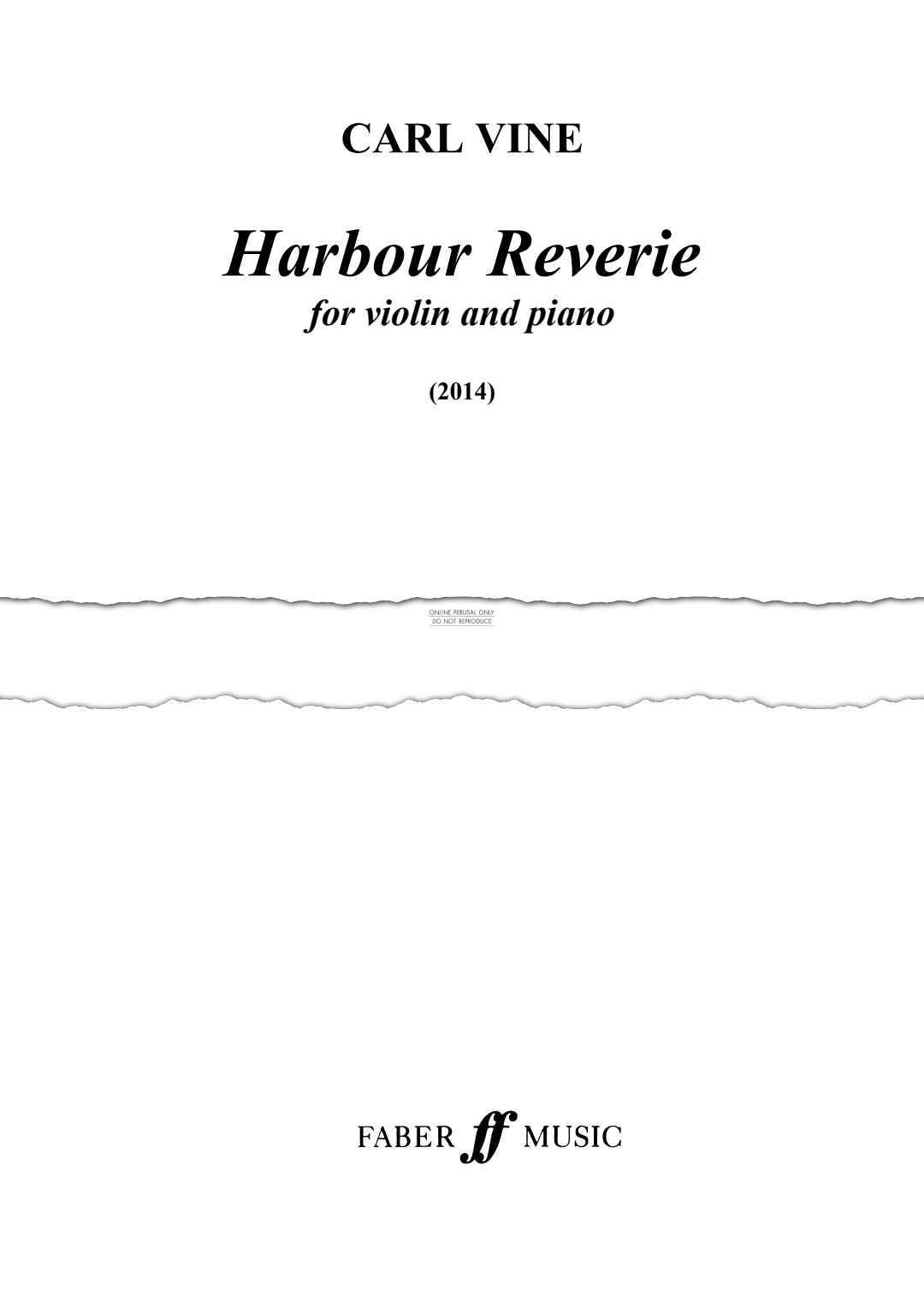 Produktgalerie: Seite 1 von 1 Harbour Reverie, Carl Vine, Klavier, Violine