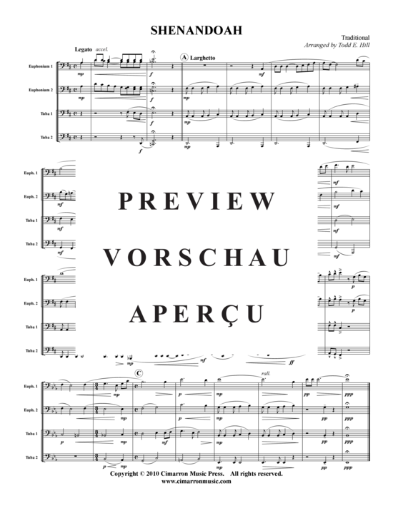 Product gallery: Page 2 of 8 Shenandoah , , (Tuba Quartet: 2x Baritone, 2xTuba)