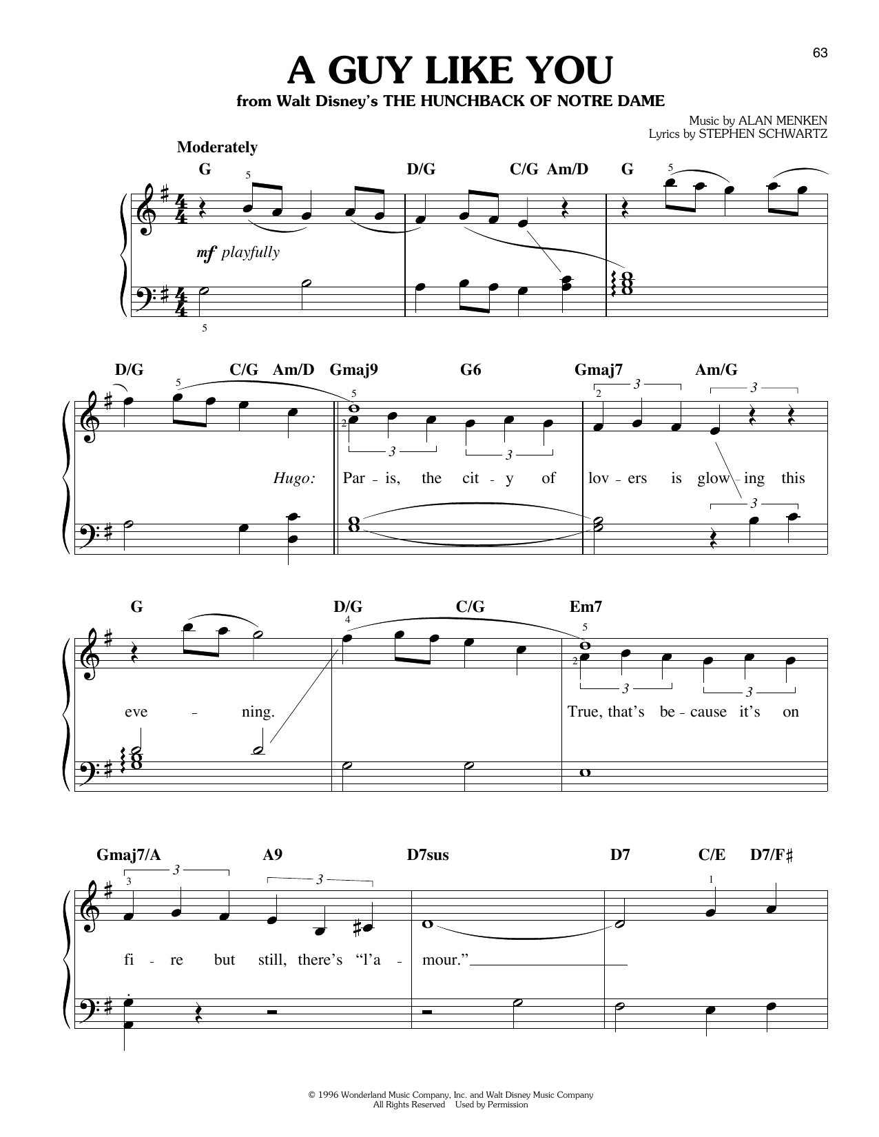Produktbild zu: A Guy Like You (from The Hunchback of Notre Dame)