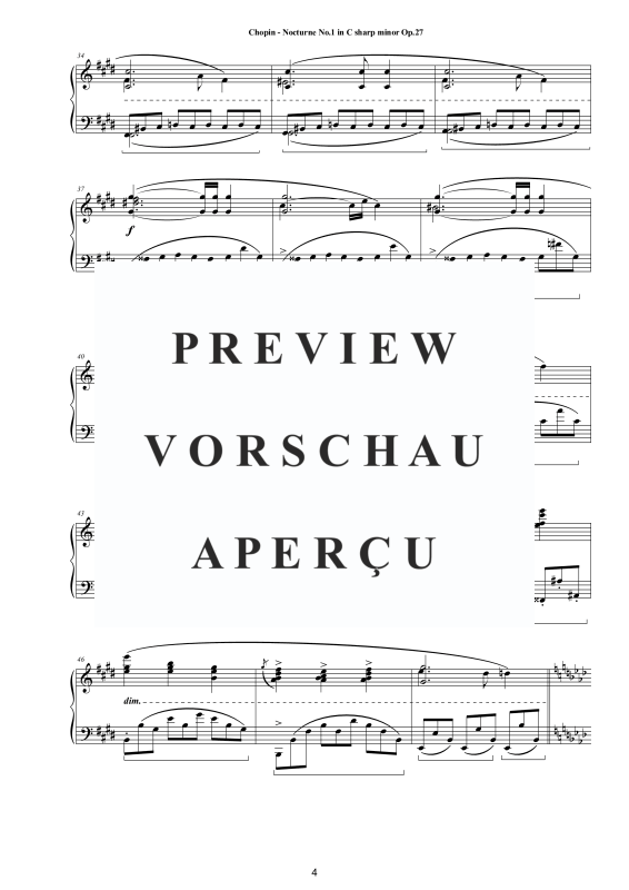 Produktgalerie: Seite 5 von 8 Nocturne Nr. 1 Cis-Moll Op. 27, , Klavier Solo