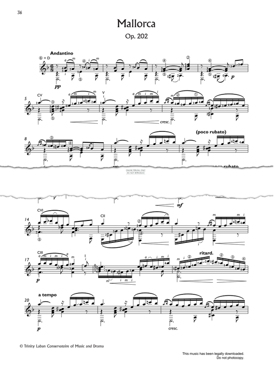 Produktgalerie: Seite 1 von 1 Mallorca Op. 202, Isaac Albeniz, Gitarre