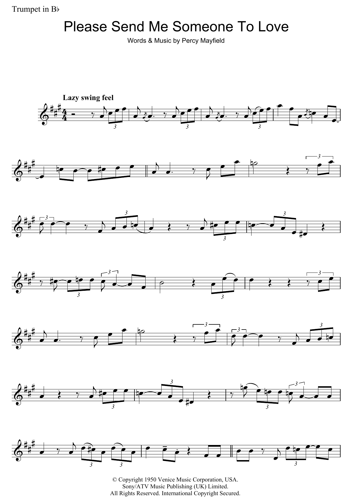 Produktgalerie: Seite 1 von 1 Please Send Me Someone To Love, Percy Mayfield, Trompete