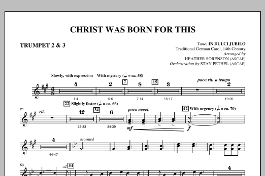 Produktbild zu: Christ Was Born For This - Bb Trumpet 2,3