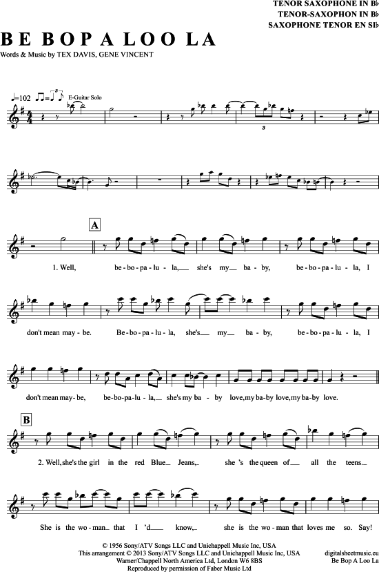 Product picture to: Be Bop A Lula Gene Vincent