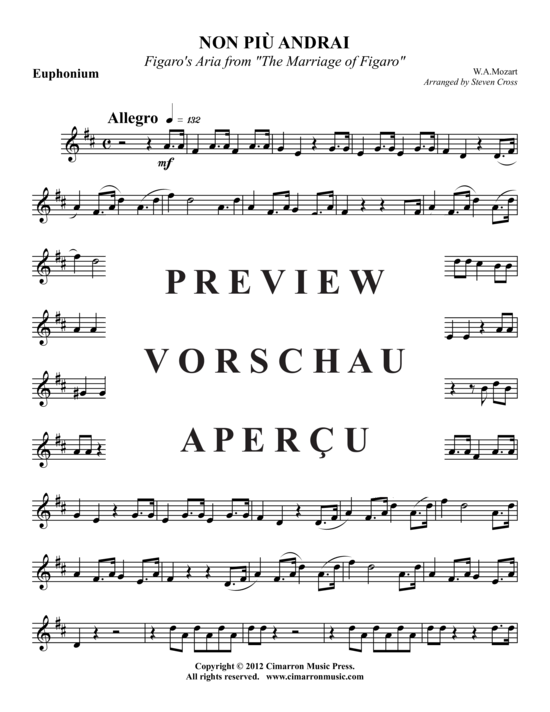 Product gallery: Page 11 of 12 Non pi&ugrave  andrai , , (baritone/trombone + piano)