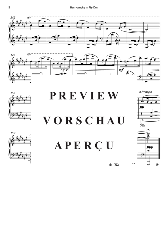Produktgalerie: Seite 8 von 8 Humoreske in Fis-Dur - B. 138 , , Klavier Solo